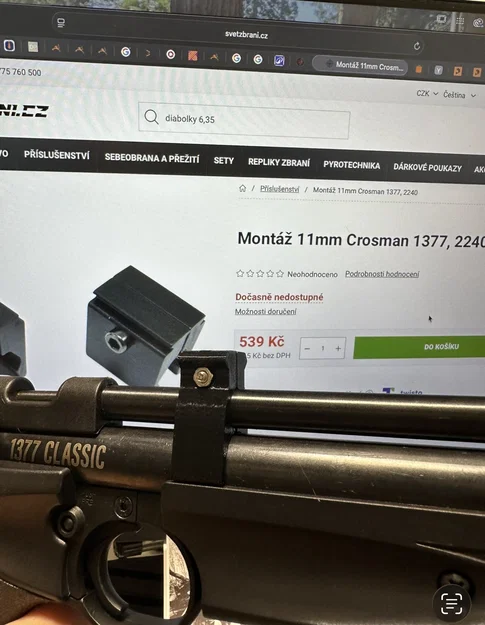 Ngàm gắn Picatinny 2 phần cho súng Crosman 1377/1322 kèm ốc - Cảm ơn @FaceHaver - Image 3