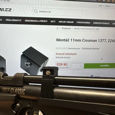 Ngàm gắn Picatinny 2 phần cho súng Crosman 1377/1322 kèm ốc - Cảm ơn @FaceHaver