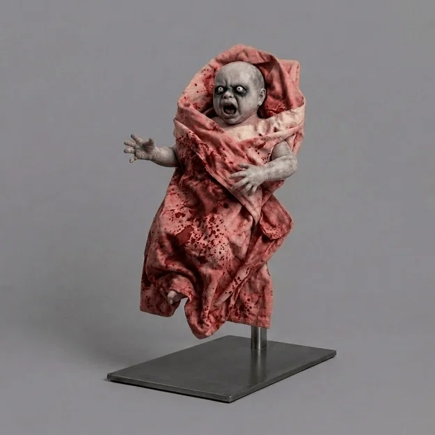 Mô hình 3D Zombie Sơ sinh ấn tượng từ Dawn of the Dead (2 phiên bản) - Image 1