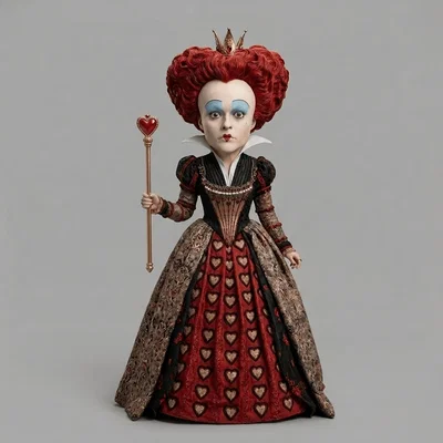 Mô hình 3D Nữ hoàng Đỏ - Alice in Wonderland 2010 sắc nét