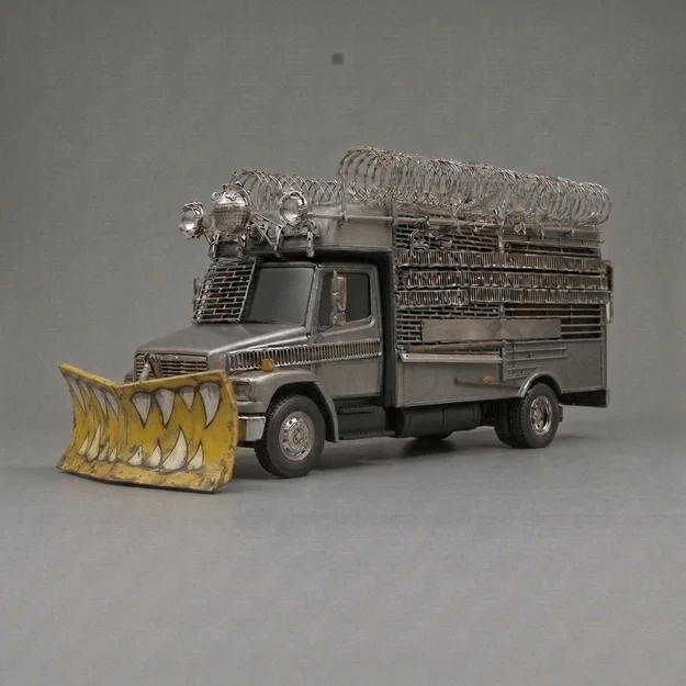 Mô hình 3D Xe buýt bọc thép Zombie Mall Shuttle - Dawn of the Dead - Image 1