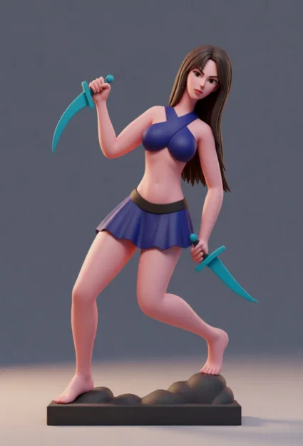 Mô hình Nữ Chiến Binh Cầm Dao (Donna guerriere) 3D tuyệt đẹp - Image 1