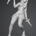 Mô hình Nữ Chiến Binh Cầm Dao (Donna guerriere) 3D tuyệt đẹp - Thumbnail 2