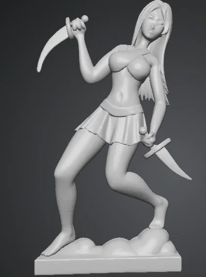 Mô hình Nữ Chiến Binh Cầm Dao (Donna guerriere) 3D tuyệt đẹp - Image 3
