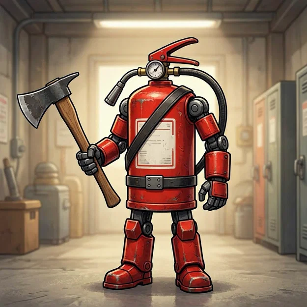 Mô hình 3D FE Guy: Nhân vật bình chữa cháy độc đáo và cá tính - Image 1