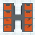 Tủ ngăn kéo mini chữ H in 3D để bàn tiện ích và sáng tạo - Thumbnail 1
