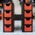 Tủ ngăn kéo mini chữ H in 3D để bàn tiện ích và sáng tạo - Thumbnail 2