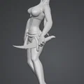 Mô hình 3D nữ Ninja chiến binh cầm đao cực chất - Thumbnail 2