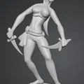 Mô hình 3D nữ Ninja chiến binh cầm đao cực chất - Thumbnail 3