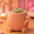 Chậu Trồng Cây Trái Tim Hôn Nhau - Đồ Trang Trí Kawaii Đáng Yêu - Thumbnail 7