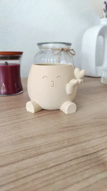 Chậu Trồng Cây Trái Tim Hôn Nhau - Đồ Trang Trí Kawaii Đáng Yêu - Image 8