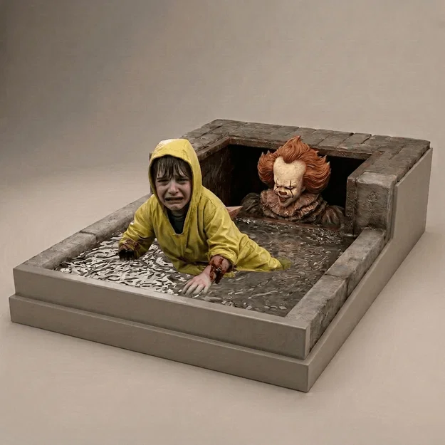 Mô hình 3D Georgie và Pennywise - Phân cảnh kinh điển từ IT Chapter One - Image 1