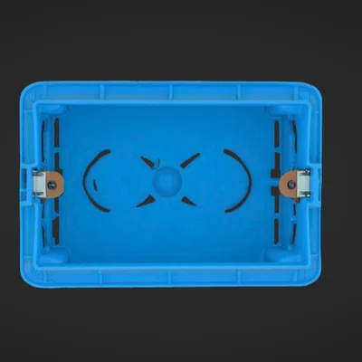 Mô hình 3D hộp đế âm tường 3 module (Cassetta di derivazione)