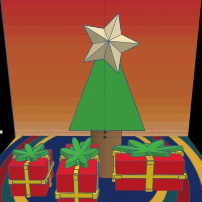 Mô hình trang trí cây thông Noel (Christmas day) in 3D độc đáo