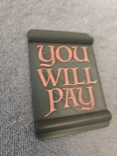 MTG — Token nhắc nhở Pact (Cuộn giấy YOU WILL PAY) - Image 1