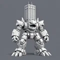 Mô hình 3D Skyscraper Man độc đáo - Quái vật tòa nhà cho dân sưu tập - Thumbnail 1