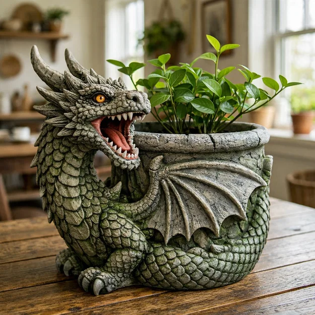 Chậu cây hình rồng Dragon Planter 3D - Độc đáo và ấn tượng - Image 1