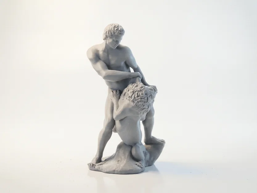 Mô hình điêu khắc cổ điển Samson và Sư tử in 3D - Image 1