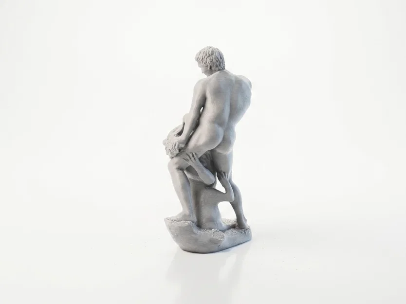 Mô hình điêu khắc cổ điển Samson và Sư tử in 3D - Image 2