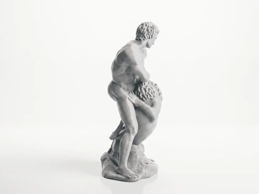 Mô hình điêu khắc cổ điển Samson và Sư tử in 3D - Image 4