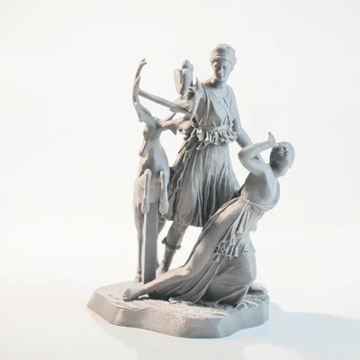 Mô hình điêu khắc cổ điển 3D Artemis và Iphigeneia