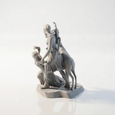 Mô hình điêu khắc cổ điển 3D Artemis và Iphigeneia
