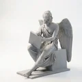 Tượng Thiên Thần Đọc Sách Cổ Điển - Mô hình in 3D - Thumbnail 1