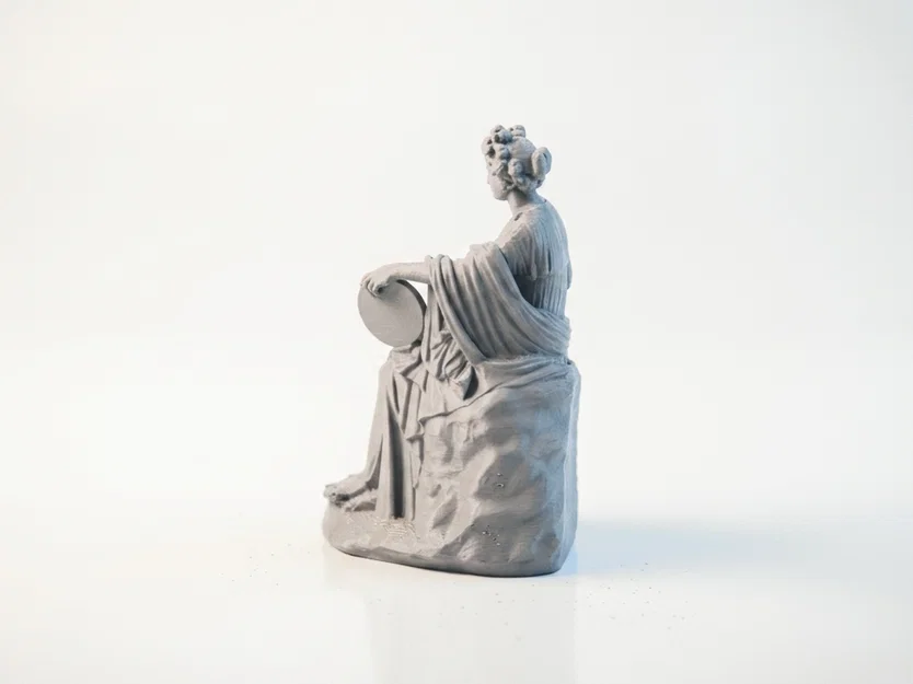 Tượng Nàng Thơ Ngồi Cổ Điển - Mẫu In 3D Nghệ Thuật Bảo Tàng - Image 4
