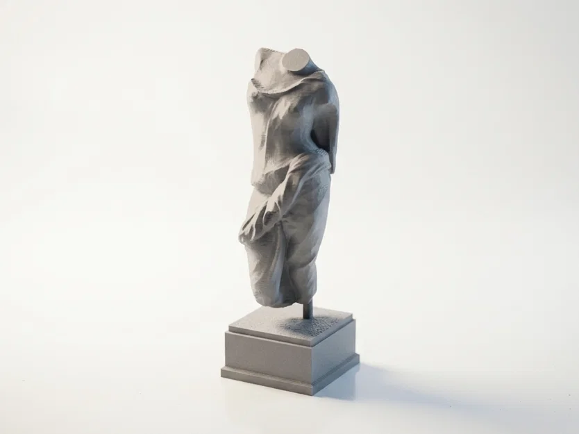 Mẫu in 3D Tượng bán thân nữ phong cách cổ điển (Classical Draped Female Torso) - Image 3