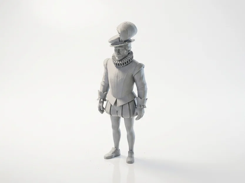 Mô hình 3D Tượng Bá tước Oxford Thời Phục Hưng - Image 3