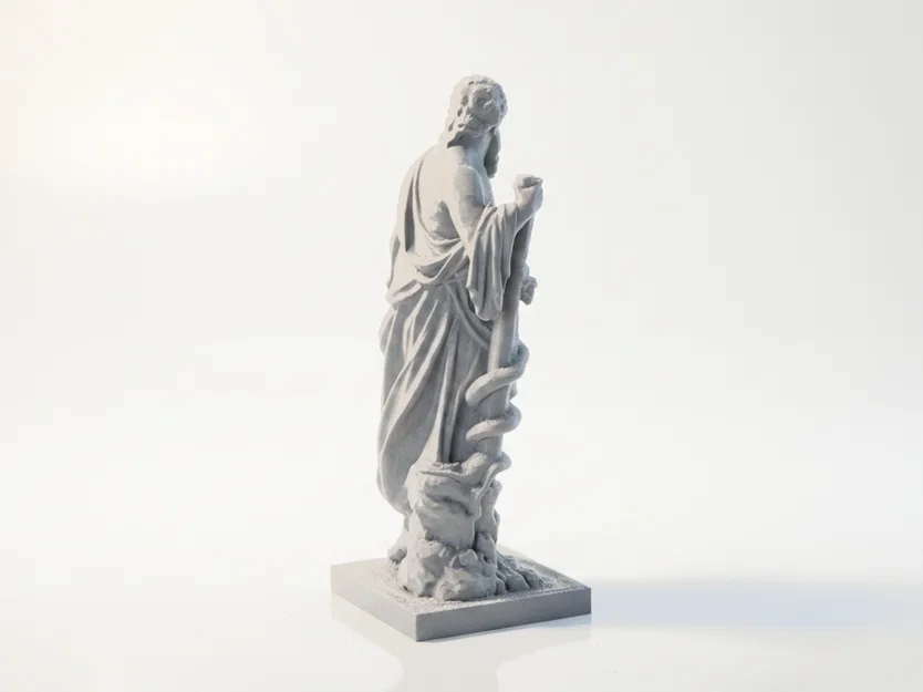 Mô hình tượng điêu khắc cổ điển Iron Asirepius in 3D - Image 3