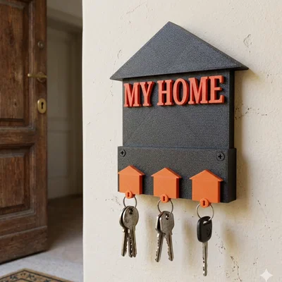 Mô hình treo chìa khóa trang trí tường hình ngôi nhà - My Home