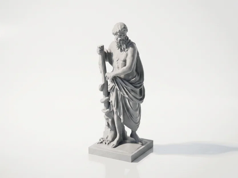 Tượng Asclepius Cổ Điển Hy Lạp - Mẫu In 3D Chi Tiết - Image 3