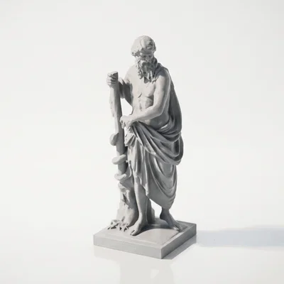 Tượng Asclepius Cổ Điển Hy Lạp - Mẫu In 3D Chi Tiết