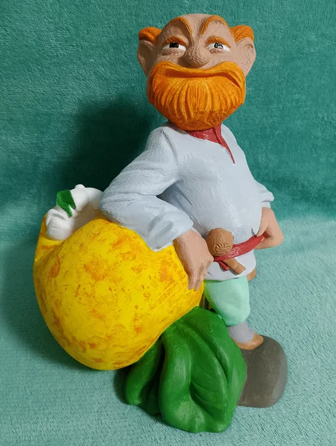 Mô hình 3D Ông lão và củ cải - Trang trí sân vườn độc đáo - Image 1