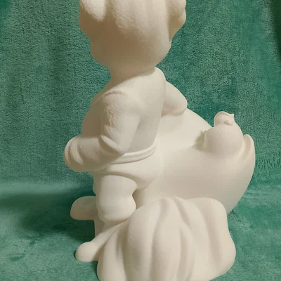 Mô hình 3D Ông lão và củ cải - Trang trí sân vườn độc đáo