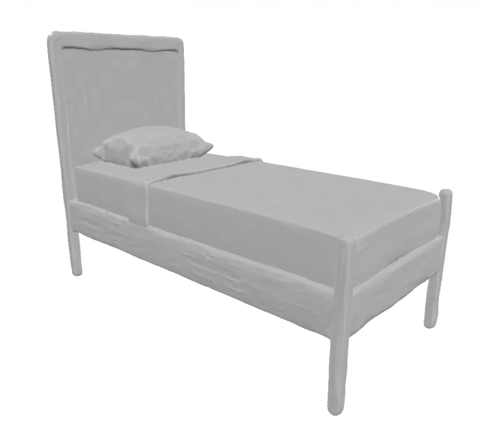 Mô hình giường đơn 3D MODELLINO DI ARREDO GT9 trang trí - Image 2