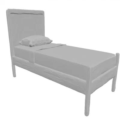 Mô hình giường đơn 3D MODELLINO DI ARREDO GT9 trang trí