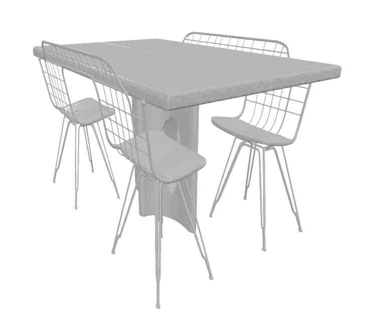 Mô hình bộ bàn ghế ăn mini trang trí - MODELLINO DI ARREDO GT10 - Image 2