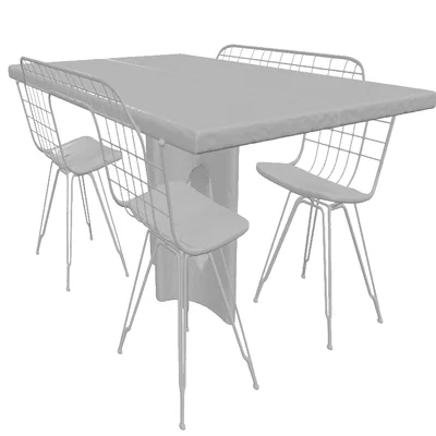 Mô hình bộ bàn ghế ăn mini trang trí - MODELLINO DI ARREDO GT10
