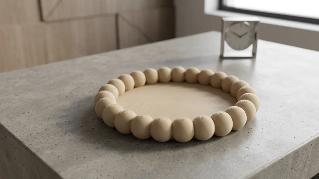 Khay đựng đồ Valet Tray hình tròn in 3D tinh tế - Image 1