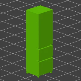 Mô hình tủ lạnh 3D trang trí GT11 thiết kế từ Fusion360