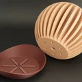 Chậu cây Lumen - Chậu cầu gân kèm đĩa lót | Trang trí phong cách Japandi, Bắc Âu - Thumbnail 4