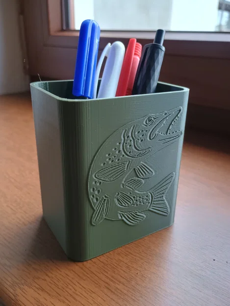 Hộp đựng bút họa tiết cá độc đáo cho người yêu câu cá (Krabička na propisky) - Image 1