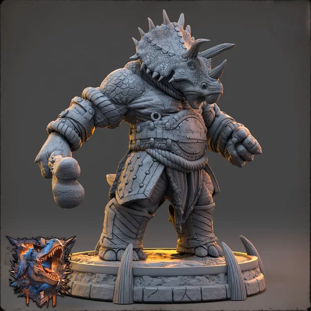 Mô hình 3D Rhino Warrior - Chiến binh tê giác dũng mãnh - Image 1