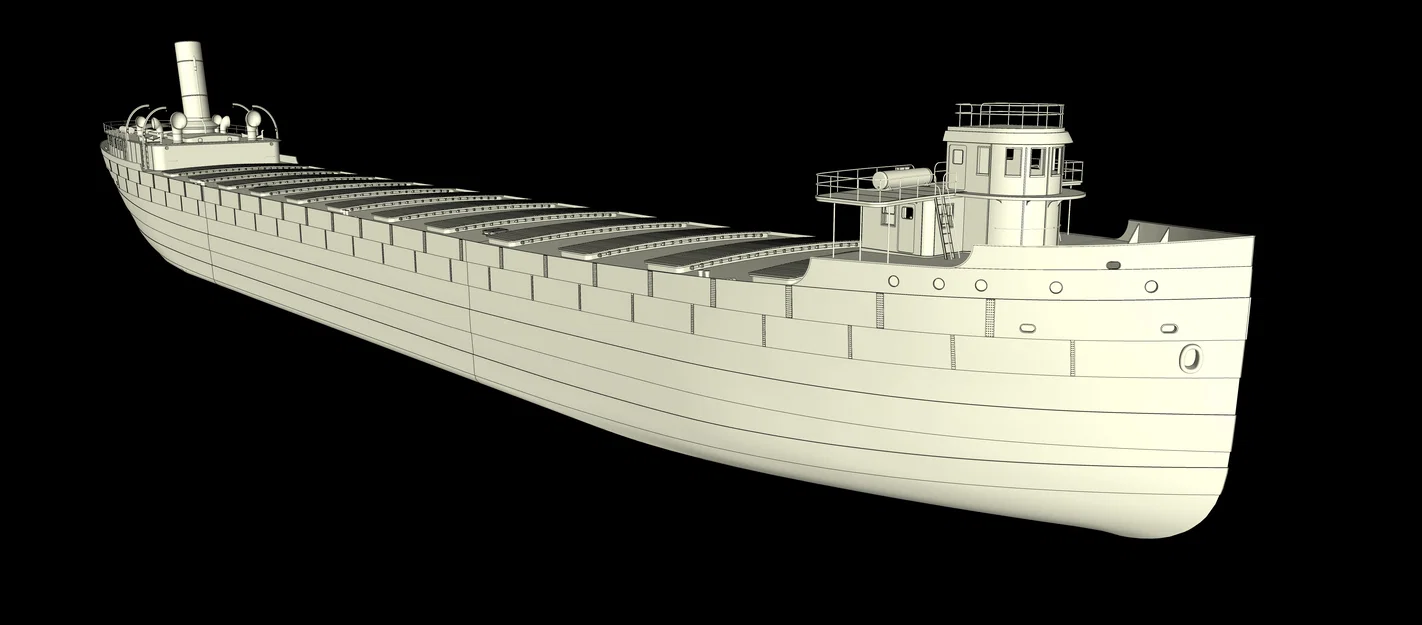 Mô hình tàu chở hàng Great Lakes những năm 1900 - Image 3