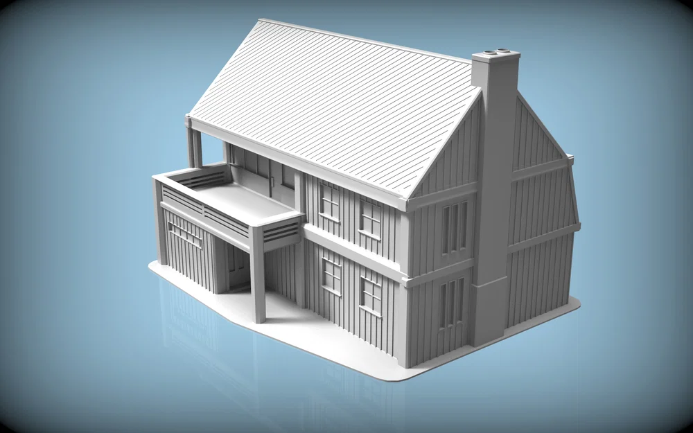 Nhà gỗ Bắc Âu – Tỷ lệ H0 & N (Cabin đỏ Scandinavia) - Image 1