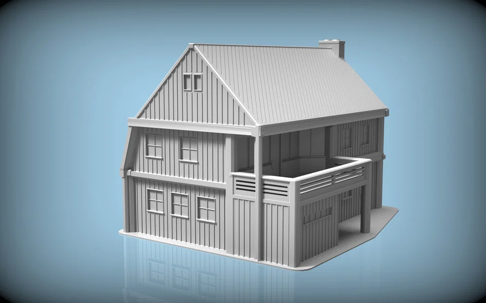 Nhà gỗ Bắc Âu – Tỷ lệ H0 & N (Cabin đỏ Scandinavia) - Image 2
