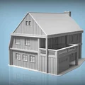 Nhà gỗ Bắc Âu – Tỷ lệ H0 & N (Cabin đỏ Scandinavia) - Thumbnail 2