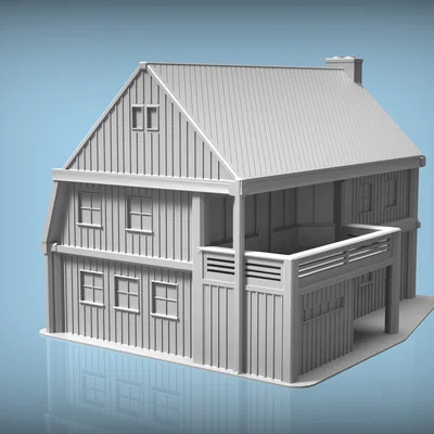 Nhà gỗ Bắc Âu – Tỷ lệ H0 & N (Cabin đỏ Scandinavia)